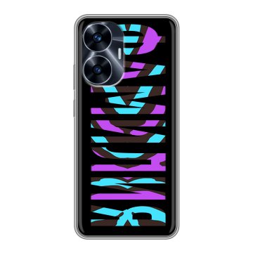 Силиконовый чехол на Realme C55 с принтом ФАМИЛИЯ