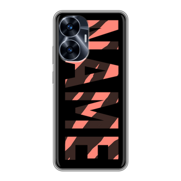Силиконовый чехол на Realme C55 с принтом NAME