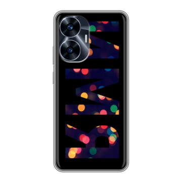 Силиконовый чехол на Realme C55 с принтом ИМЯ
