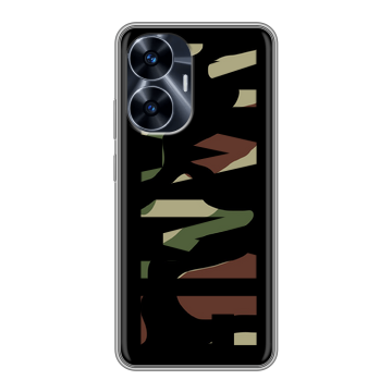 Силиконовый чехол на Realme C55 с принтом NAME