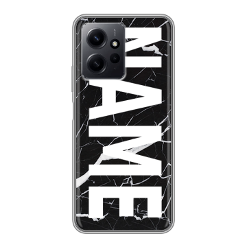 Силиконовый чехол на Xiaomi RedMi Note 12 с принтом NAME