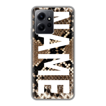 Силиконовый чехол на Xiaomi RedMi Note 12 с принтом NAME