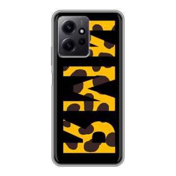 Силиконовый чехол на Xiaomi RedMi Note 12 с принтом ИМЯ