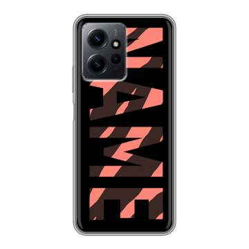 Силиконовый чехол на Xiaomi RedMi Note 12 с принтом NAME