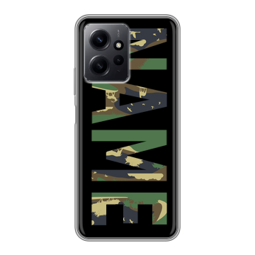 Силиконовый чехол на Xiaomi RedMi Note 12 с принтом NAME