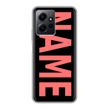 Силиконовый чехол на Xiaomi RedMi Note 12 с принтом NAME