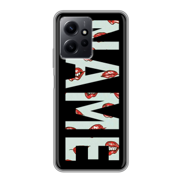 Силиконовый чехол на Xiaomi RedMi Note 12 с принтом NAME