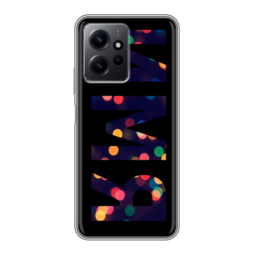 Силиконовый чехол на Xiaomi RedMi Note 12 с принтом ИМЯ