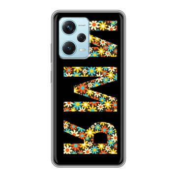 Силиконовый чехол на Xiaomi RedMi Note 12 Pro Plus с принтом ИМЯ