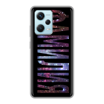 Силиконовый чехол на Xiaomi RedMi Note 12 Pro Plus с принтом ФАМИЛИЯ