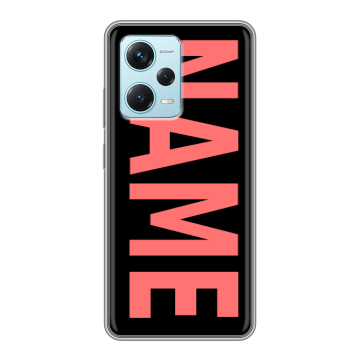 Силиконовый чехол на Xiaomi RedMi Note 12 Pro Plus с принтом NAME