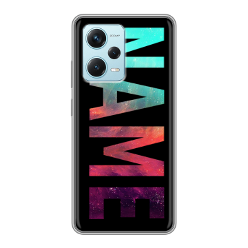Силиконовый чехол на Xiaomi RedMi Note 12 Pro Plus с принтом NAME
