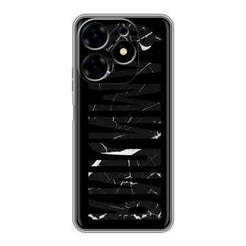 Силиконовый чехол на Tecno Spark 10 с принтом ФАМИЛИЯ