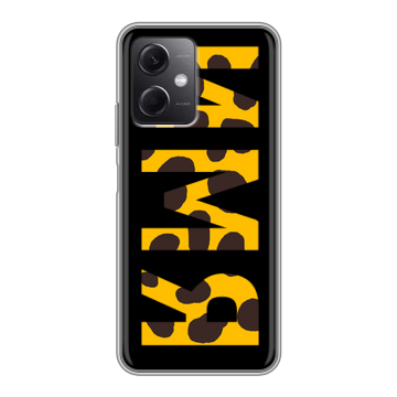 Силиконовый чехол на Xiaomi RedMi Note 12 5G с принтом ИМЯ