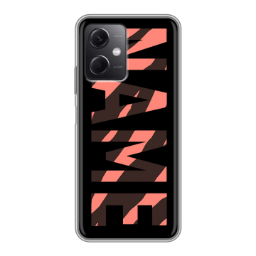Силиконовый чехол на Xiaomi RedMi Note 12 5G с принтом NAME
