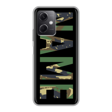 Силиконовый чехол на Xiaomi RedMi Note 12 5G с принтом NAME