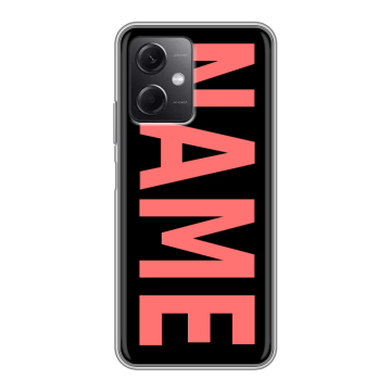 Силиконовый чехол на Xiaomi RedMi Note 12 5G с принтом NAME