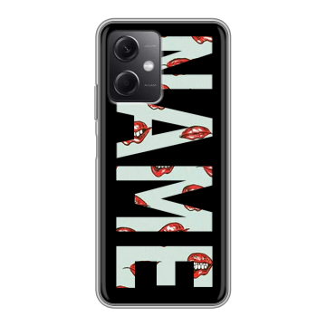 Силиконовый чехол на Xiaomi RedMi Note 12 5G с принтом NAME