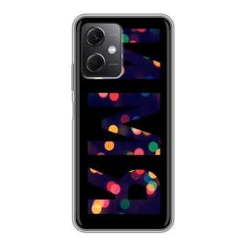 Силиконовый чехол на Xiaomi RedMi Note 12 5G с принтом ИМЯ