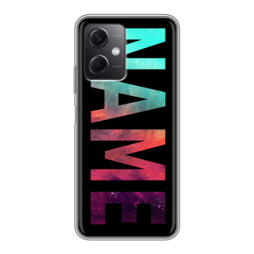 Силиконовый чехол на Xiaomi RedMi Note 12 5G с принтом NAME