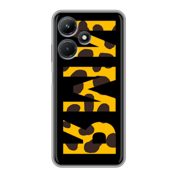 Силиконовый чехол на Infinix Hot 30i с принтом ИМЯ