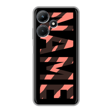 Силиконовый чехол на Infinix Hot 30i с принтом NAME