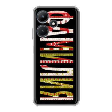Силиконовый чехол на Infinix Hot 30i с принтом ФАМИЛИЯ