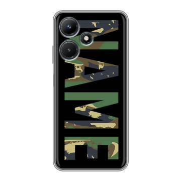 Силиконовый чехол на Infinix Hot 30i с принтом NAME