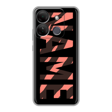 Силиконовый чехол на Infinix Smart 7 HD с принтом NAME