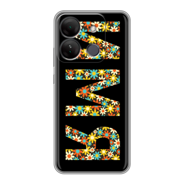 Силиконовый чехол на Infinix Smart 7 HD с принтом ИМЯ