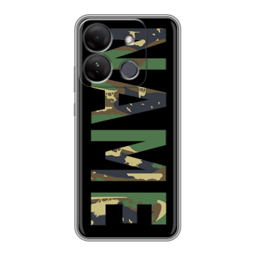 Силиконовый чехол на Infinix Smart 7 HD с принтом NAME