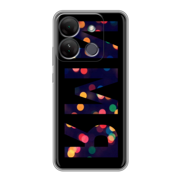 Силиконовый чехол на Infinix Smart 7 HD с принтом ИМЯ