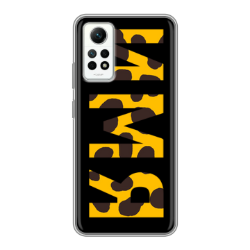 Силиконовый чехол на Xiaomi RedMi Note 12 Pro 4G с принтом ИМЯ