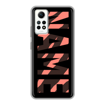 Силиконовый чехол на Xiaomi RedMi Note 12 Pro 4G с принтом NAME