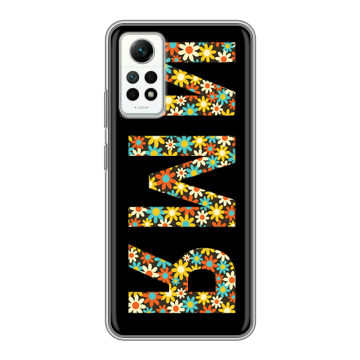 Силиконовый чехол на Xiaomi RedMi Note 12 Pro 4G с принтом ИМЯ