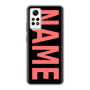 Силиконовый чехол на Xiaomi RedMi Note 12 Pro 4G с принтом NAME