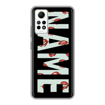 Силиконовый чехол на Xiaomi RedMi Note 12 Pro 4G с принтом NAME