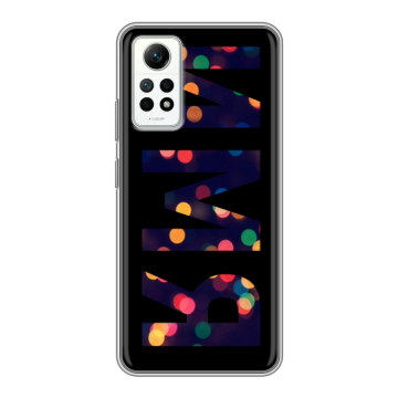 Силиконовый чехол на Xiaomi RedMi Note 12 Pro 4G с принтом ИМЯ