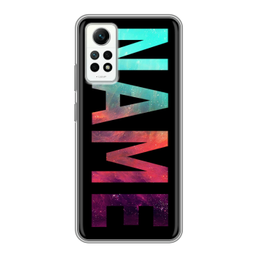 Силиконовый чехол на Xiaomi RedMi Note 12 Pro 4G с принтом NAME