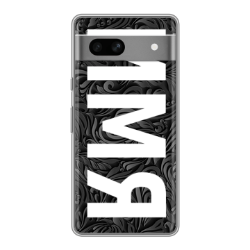 Силиконовый чехол на Google Pixel 7A с принтом ИМЯ
