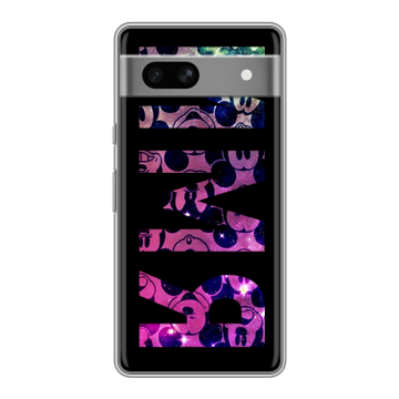 Силиконовый чехол на Google Pixel 7A с принтом ИМЯ