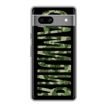Силиконовый чехол на Google Pixel 7A с принтом ФАМИЛИЯ