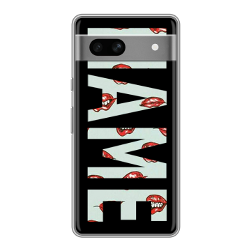 Силиконовый чехол на Google Pixel 7A с принтом NAME