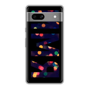 Силиконовый чехол на Google Pixel 7A с принтом ИМЯ
