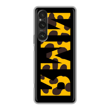 Силиконовый чехол на Sony Xperia 1 V с принтом ИМЯ