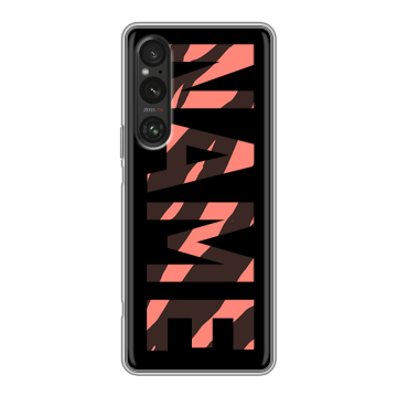 Силиконовый чехол на Sony Xperia 1 V с принтом NAME