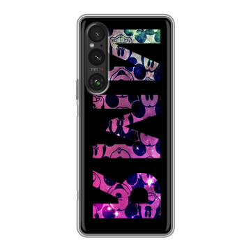 Силиконовый чехол на Sony Xperia 1 V с принтом ИМЯ