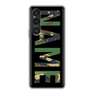 Силиконовый чехол на Sony Xperia 1 V с принтом NAME