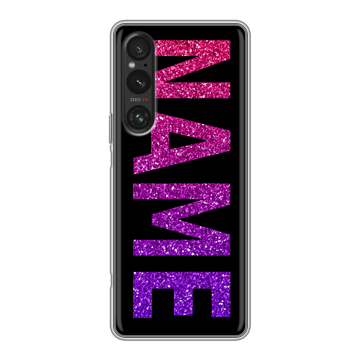Силиконовый чехол на Sony Xperia 1 V с принтом NAME