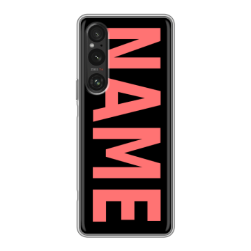 Силиконовый чехол на Sony Xperia 1 V с принтом NAME